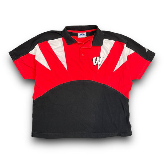 Vintage APEX Wisconsin Badgers Polo Shirt - XL