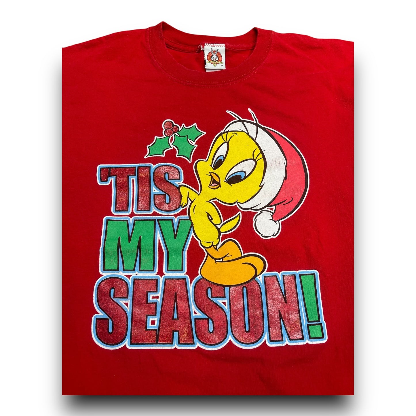 00’s Tweety Bird Looney Tunes “Tis My Season” Shirt - M