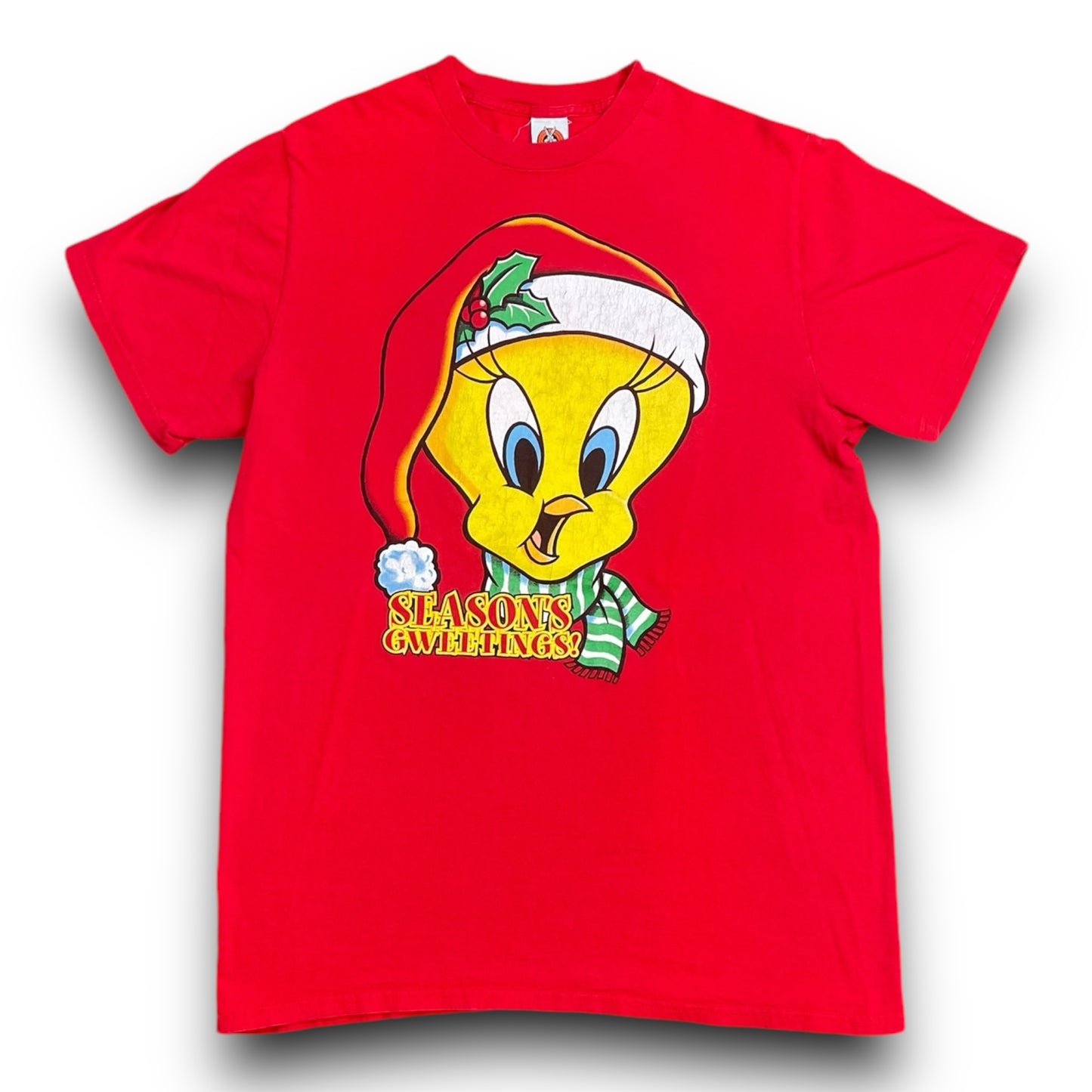 00’s Tweety Bird Looney Tunes “Seasons Greetings” Shirt - OSFA