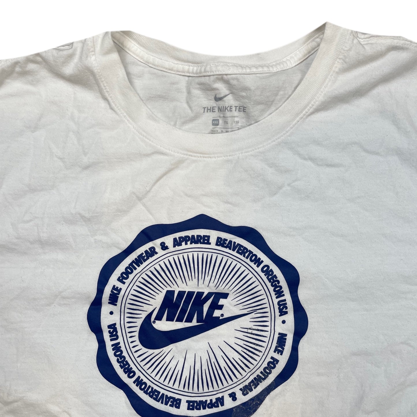Modern Nike White Shirt - XXL