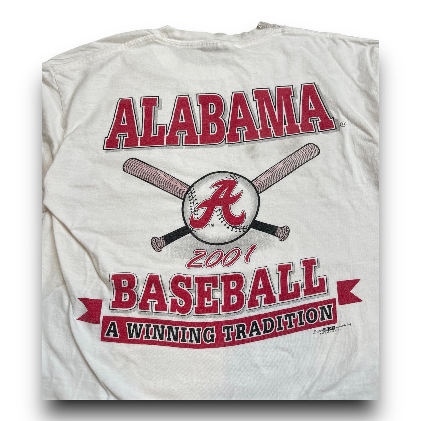 2001 “Thrashed” University of Alabama Baseball Shirt - M