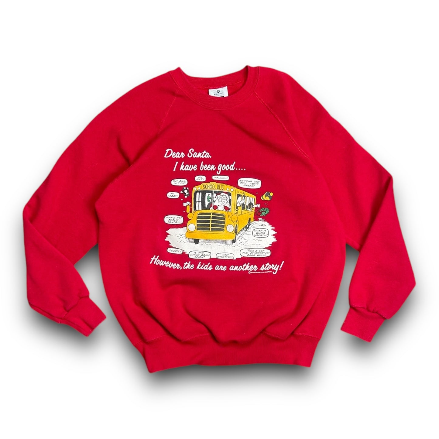 90’s Vintage Santa “Bus Driver Funny” Crewneck - L/XL