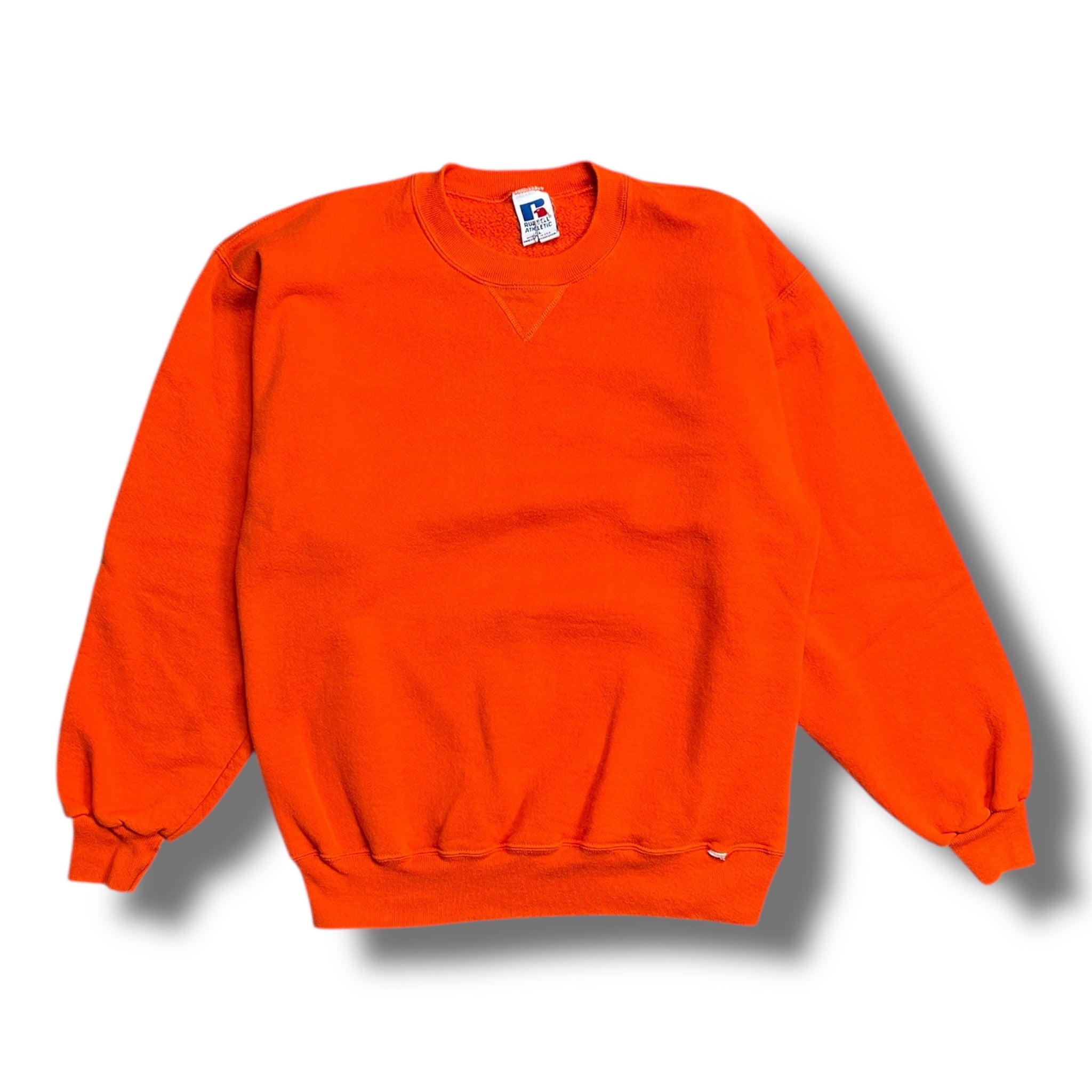 トップス RUSSELL ATHLETIC 90s Blank Sweatshirt L 90's Blank Russell Athletics Crewneck- L – FishThrifts
