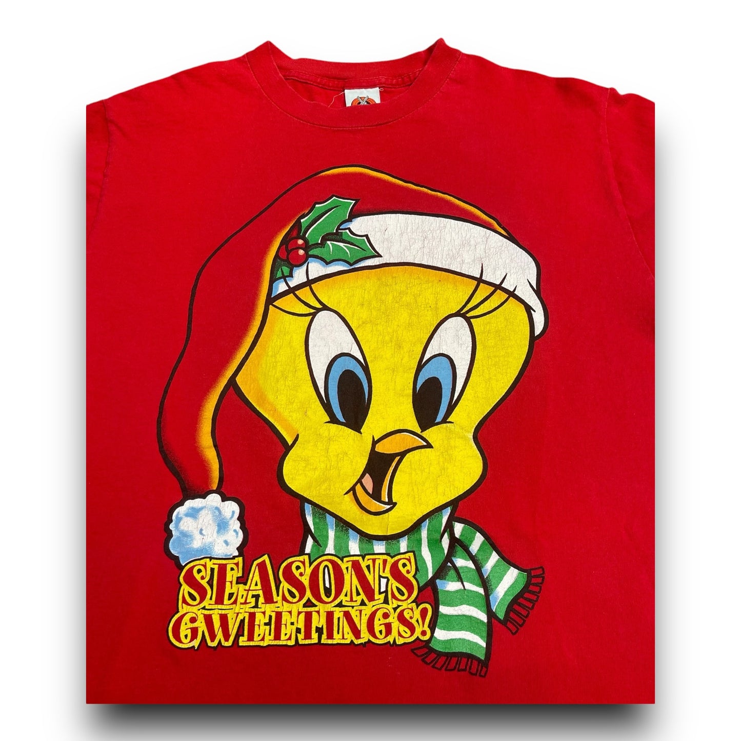 00’s Tweety Bird Looney Tunes “Seasons Greetings” Shirt - OSFA