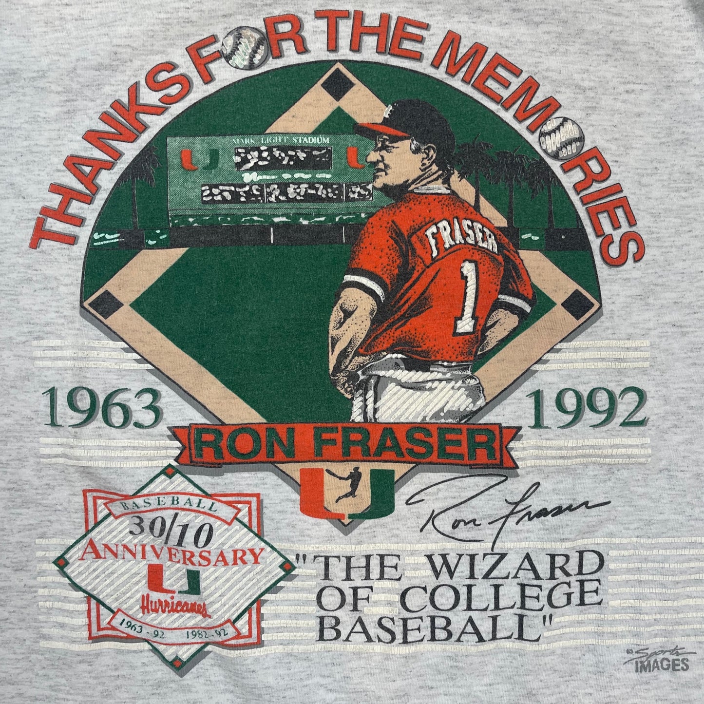 1992 Miami Hurricanes Baseball Shirt - L/XL