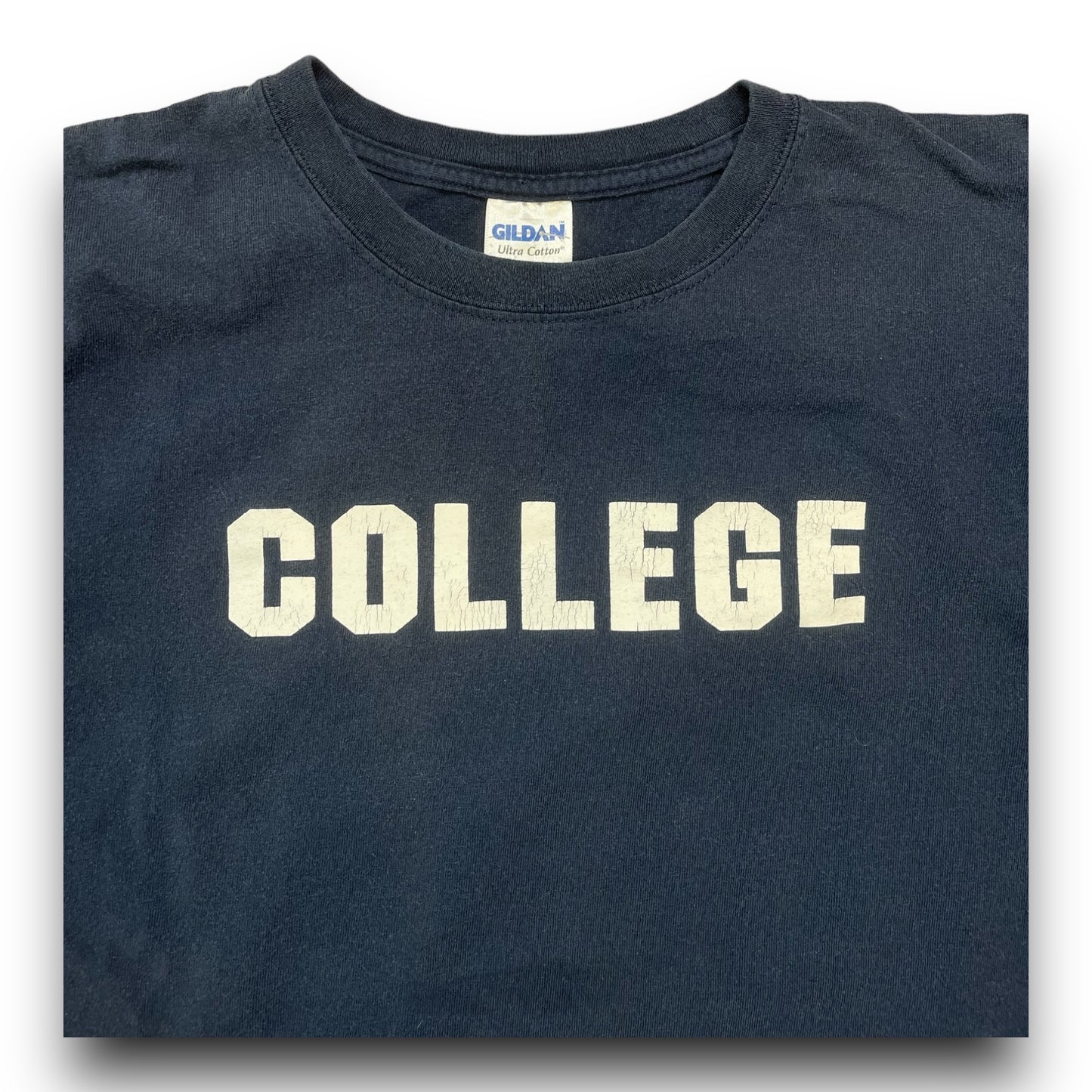 Y2K College Spellout Shirt - XL