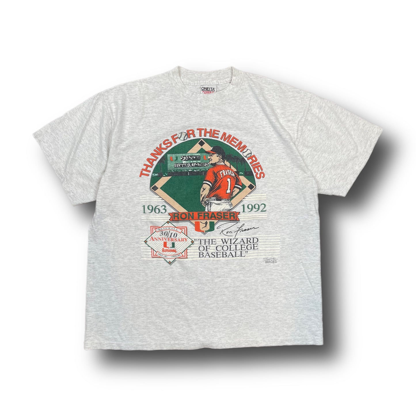 1992 Miami Hurricanes Baseball Shirt - L/XL