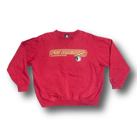 90s Florida State (FSU) Spellout Crewneck - L