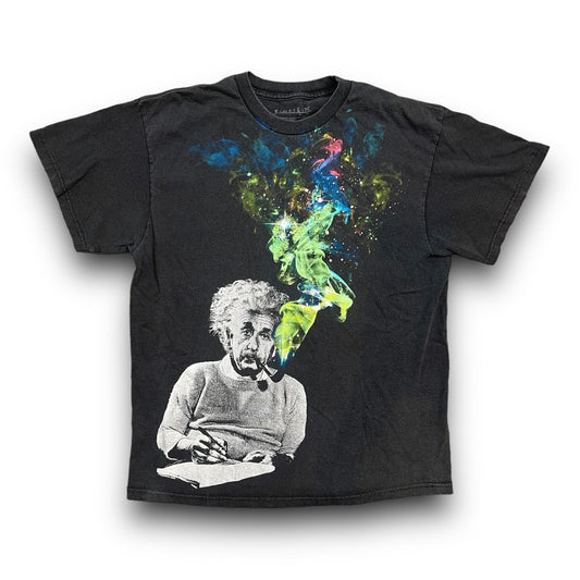 Y2K Albert Einstein Smoking Shirt - L