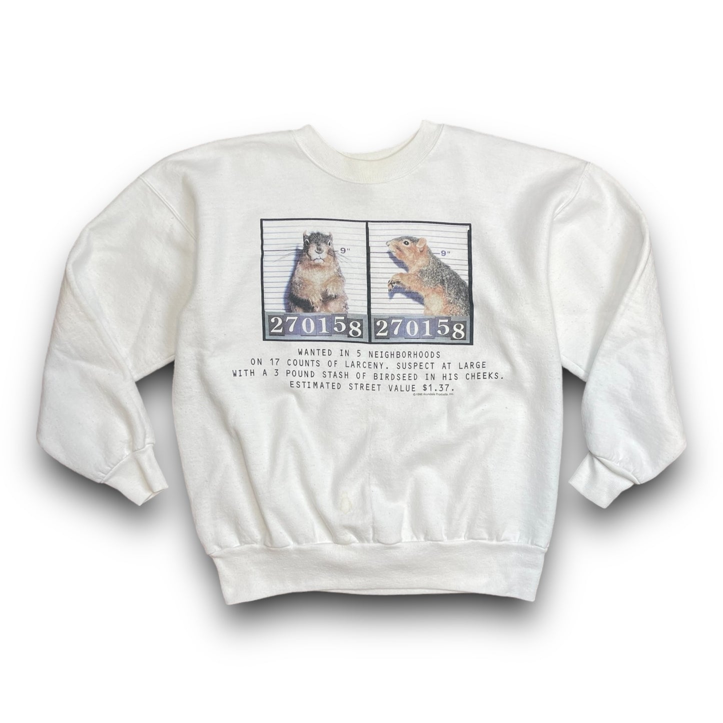 1996 Vintage Squirrel Criminal Crewneck - M