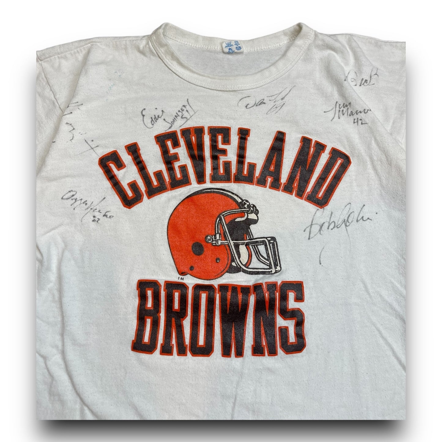 Vintage Signed Cleveland Browns Football Shirt - XL