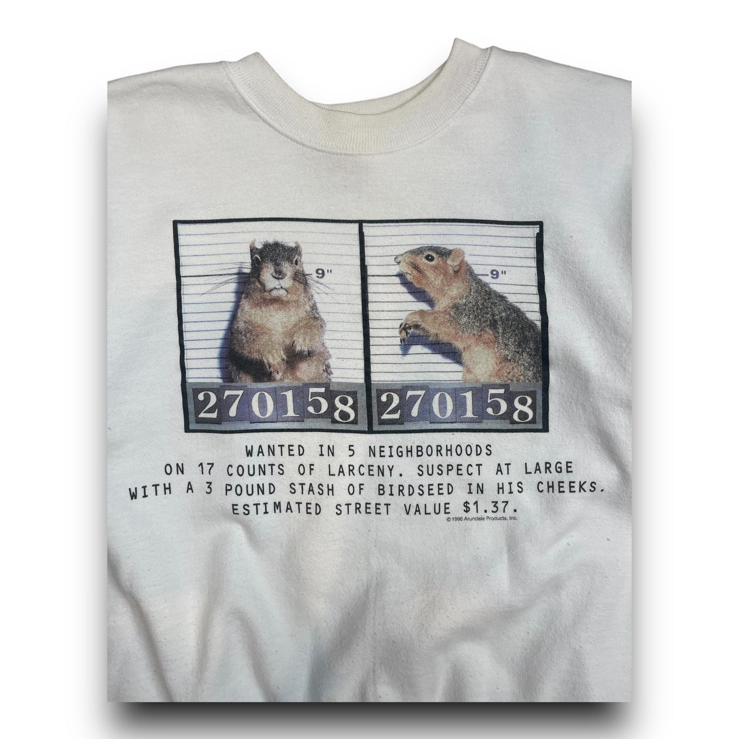 1996 Vintage Squirrel Criminal Crewneck - M